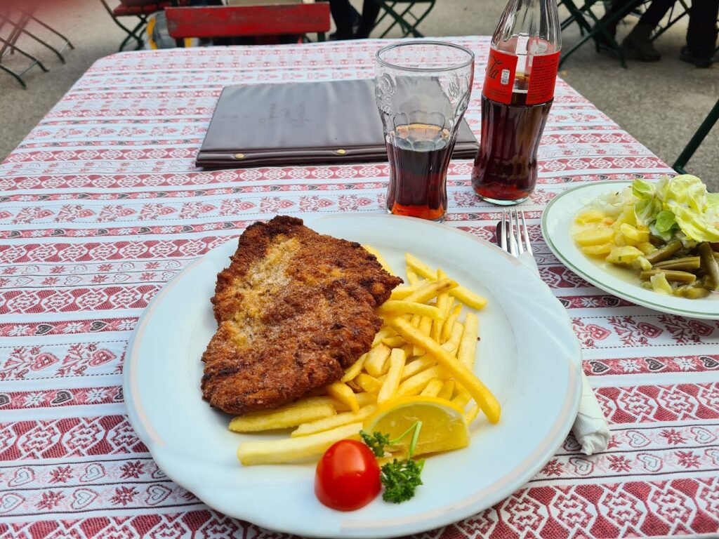 Gasthof Gosausee  restaurant schnitzel and fries