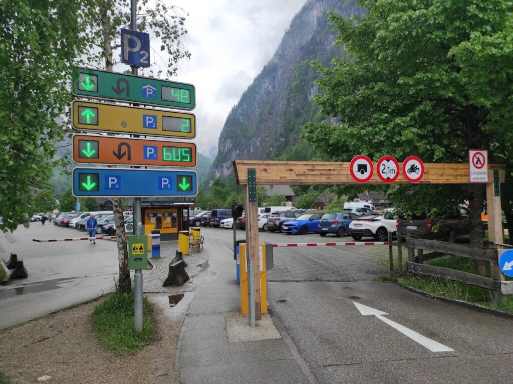 Hallstatt in May - parking P2 - right next to the Salzbergbahn