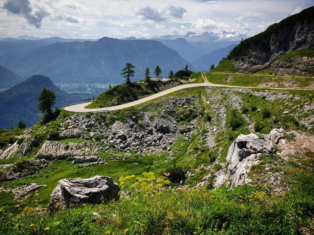 Altausseer See - above is Loser mountain road