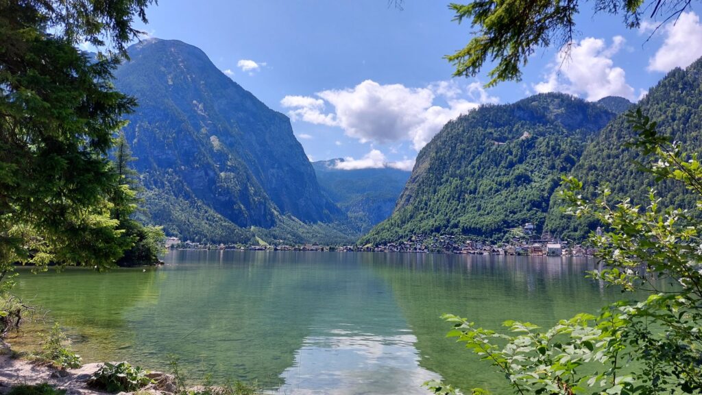 Hallstatt swimming - right next to train station on the west side of the lake Hallstatt